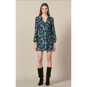 Sandro Bleen Faux-Wrap Mini Dress NWT Size 2-4